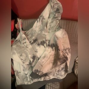 Grey & white tie dye hoodie NWT
